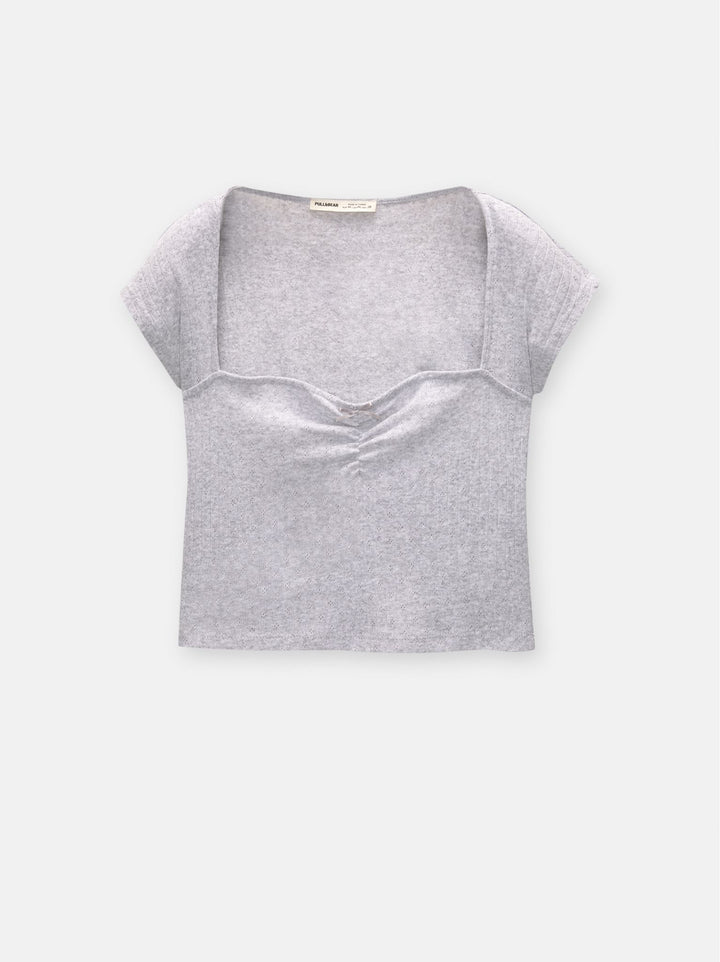 Moudda PULL & BEAR - Body Calados Manches Courtes Gris - Tunisie 1