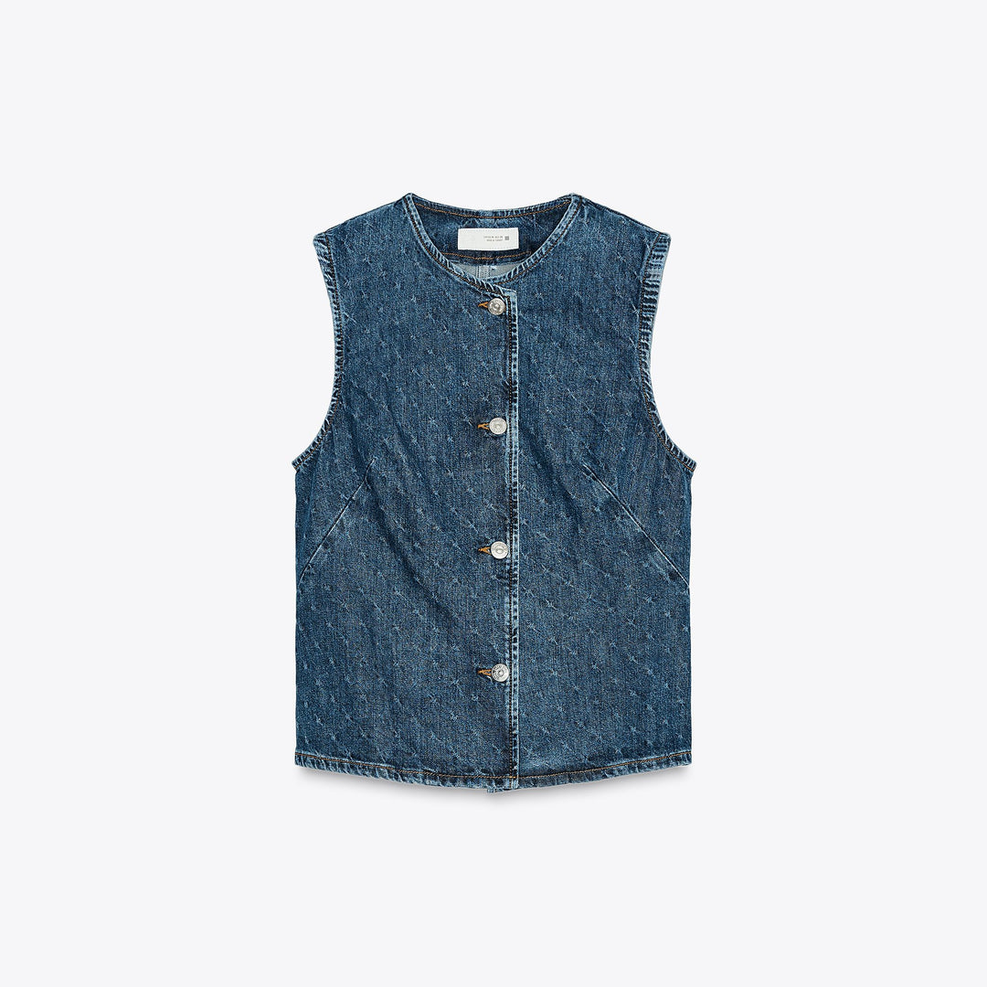 Moudda ZARA - Gilet Denim - Col Caja & Boutons - Tunisie 1