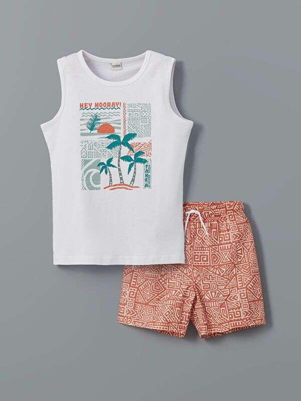 Moudda LC Waikiki - Ensemble maillot de bain en tissu tissé pour Garçon - Tunisie 1