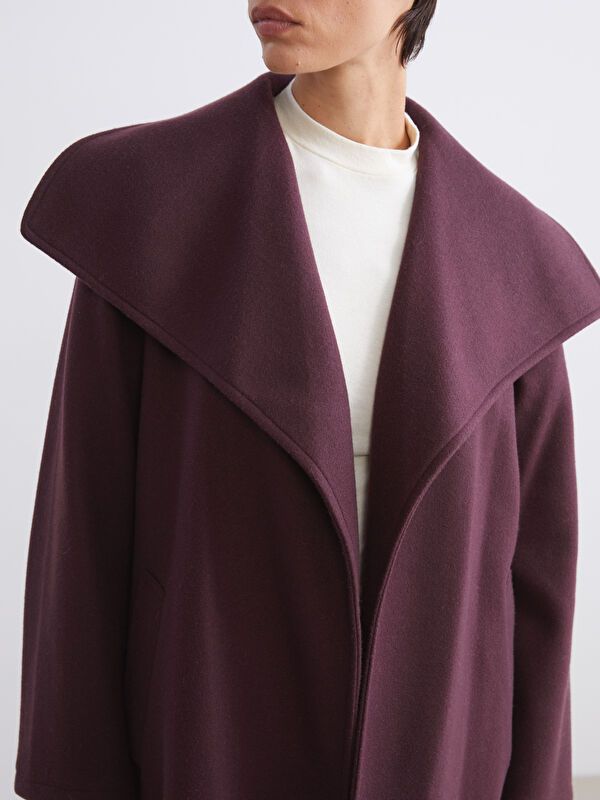 Moudda LC Waikiki - Manteau effet laine Femme Bordeaux - Tunisie 3