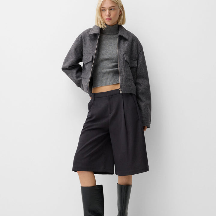 Moudda BERSHKA - Veste Courte Drap Soft - Col Pala - Tunisie 1
