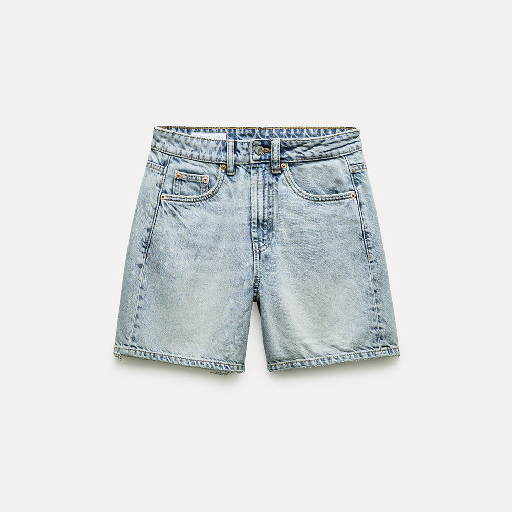 Moudda ZARA - Bleu clair – short classique droit taille mi-haute - Tunisie 2