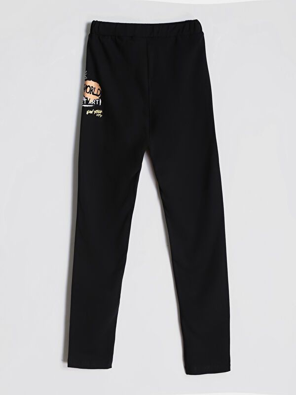 Moudda LC Waikiki - T-shirt en jersey stretch Fille Noir - Tunisie 2