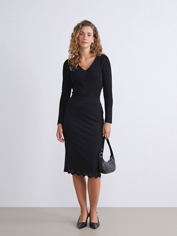 Moudda LC Waikiki - Jupe jersey Femme Noir - Tunisie 1