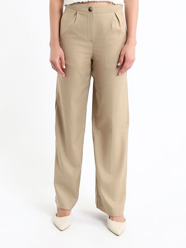 Moudda LC Waikiki - Pantalon tissé moyen Femme Brun clair - Tunisie 2