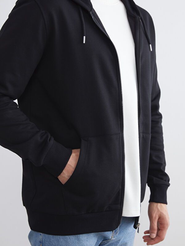 Moudda LC Waikiki - Cardigan jersey basique Homme Noir - Tunisie 3
