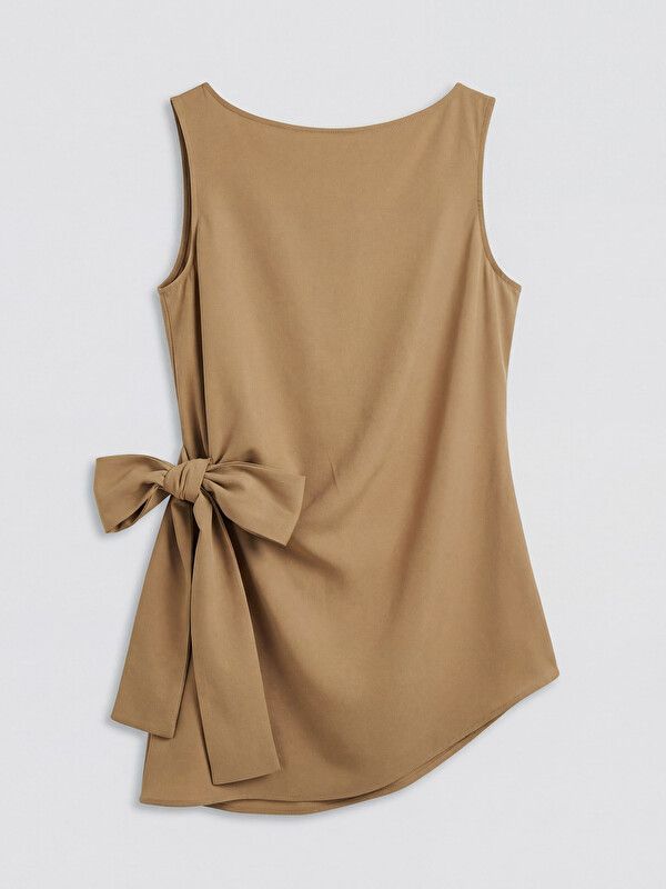 Moudda LC Waikiki - Chemisier (blouse) sans manches en tissu pour Femme couleur Kaki - Tunisie 2