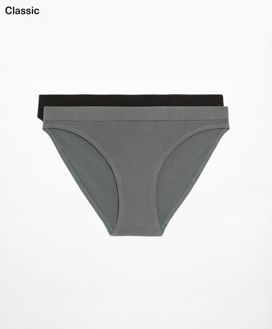 Moudda Oysho - Culotte 2D Sans Coutures Modal Logo Noir/Anthracite - Tunisie 1