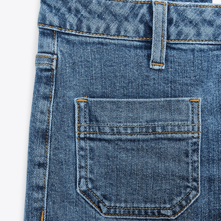 Moudda ZARA - Denim - Taille Haute, Poches Plastro & Rayure - Tunisie 3