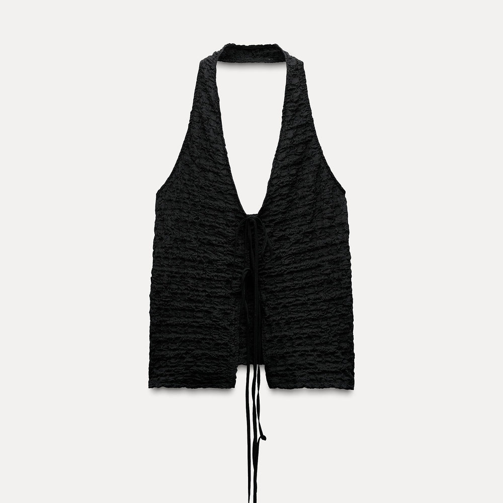 Moudda ZARA - Haut bustier texturé avec nœuds – ensemble - Tunisie 2