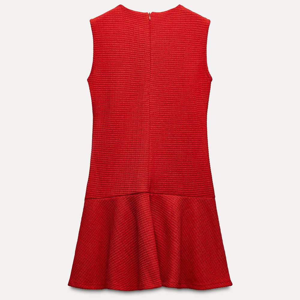 Moudda ZARA - Robe Mini - Structure & Bas Volume (Rouge) - Tunisie 2