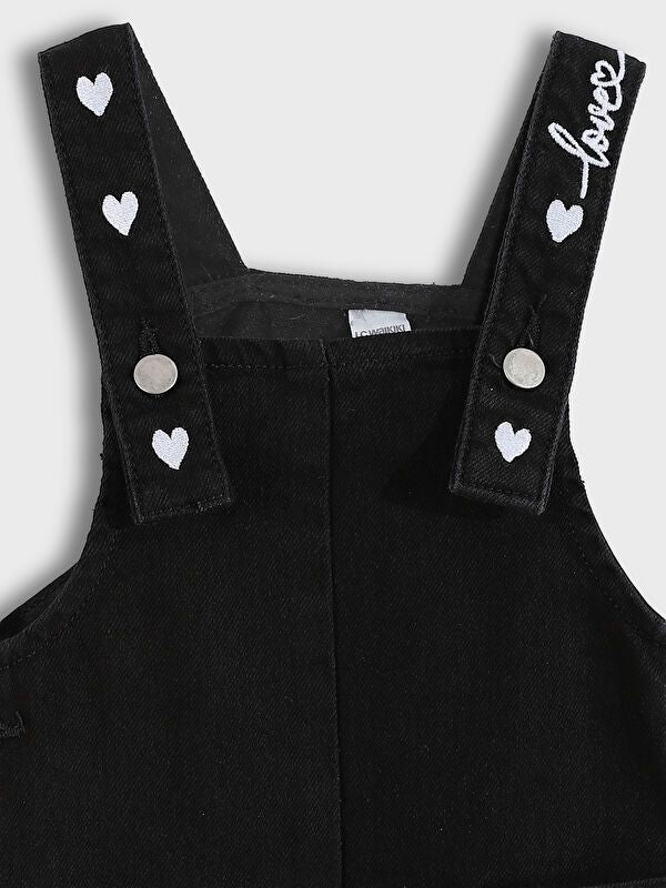 Moudda LC Waikiki - Robe tissée manches courtes denim Fille Rodéo noir - Tunisie 4