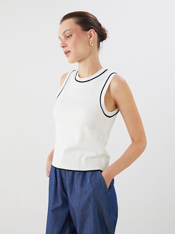 Moudda LC Waikiki - Débardeur tricot Femme Ecru - Tunisie 1