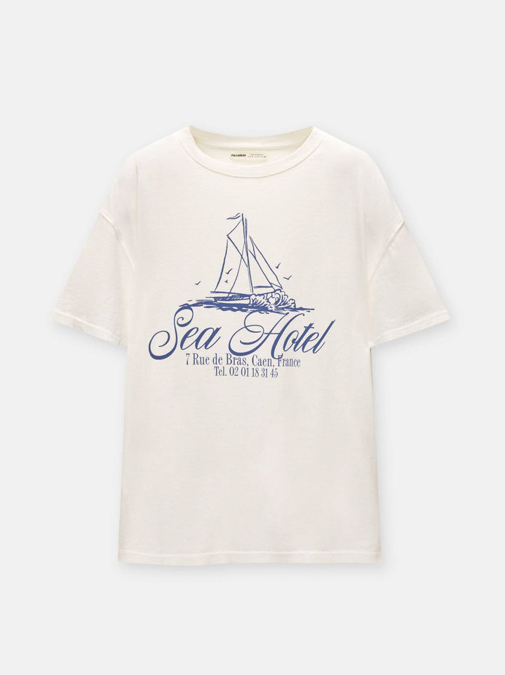Moudda PULL & BEAR - Body Graphique Illustration Bateau - Tunisie 5