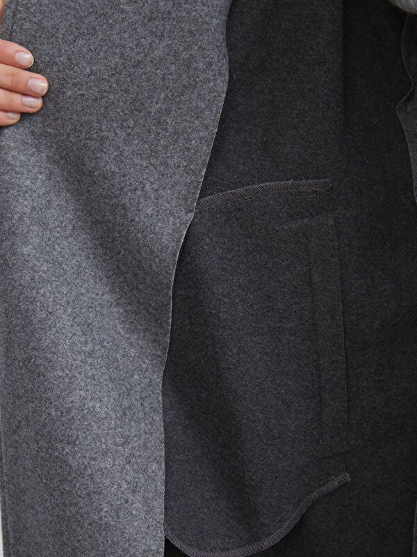 Moudda LC Waikiki - Manteau effet laine Femme Mélange de gris - Tunisie 5