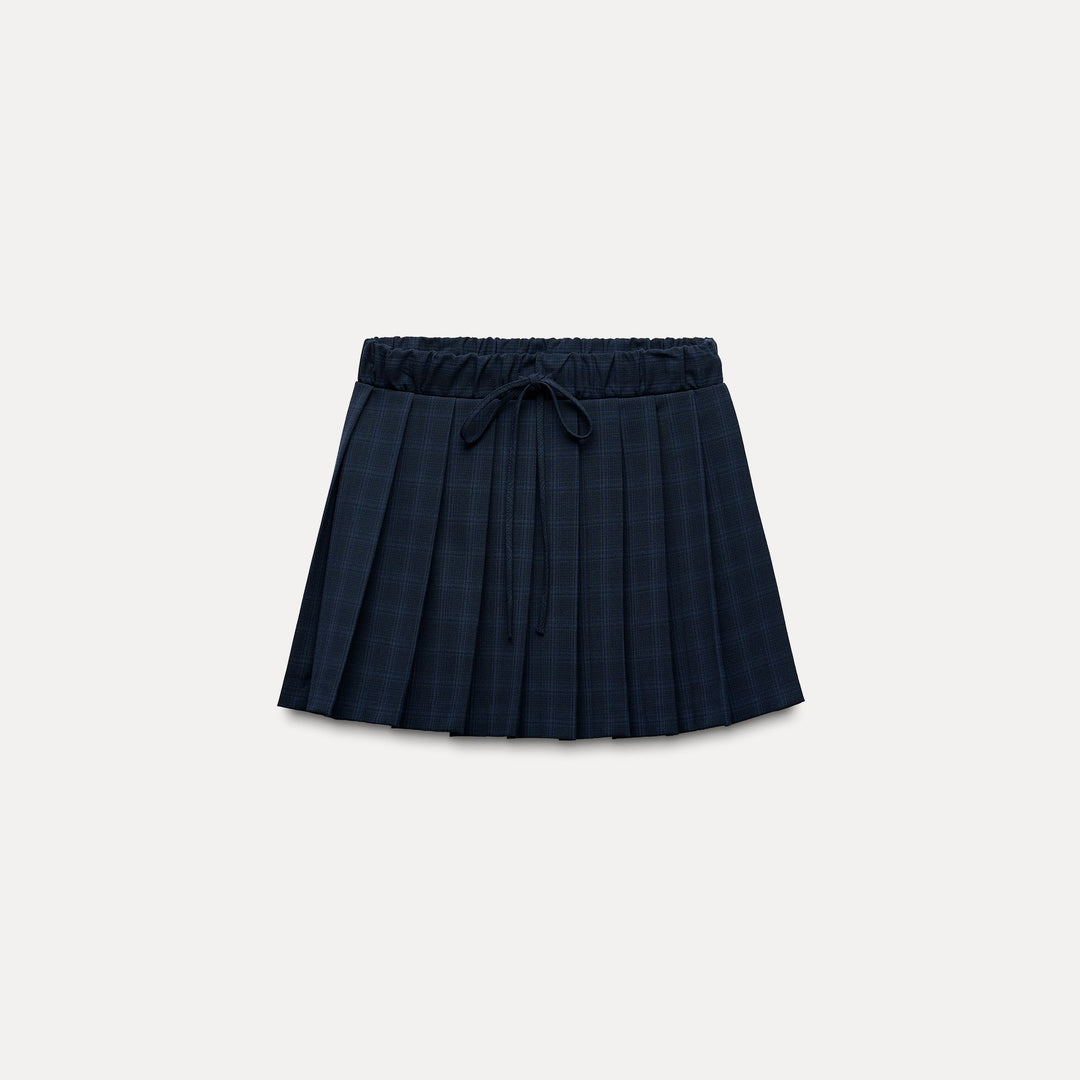 Moudda ZARA - Jupe mini plissée carreaux taille élastique - Tunisie 1