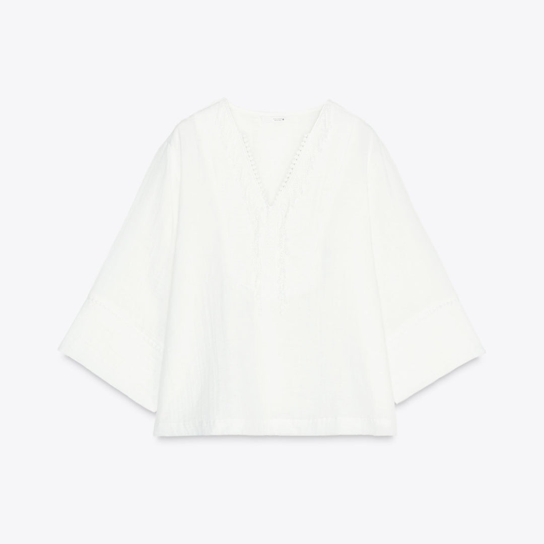 Moudda ZARA - Blouse Coton - Empiècement & Kimono - Tunisie 1