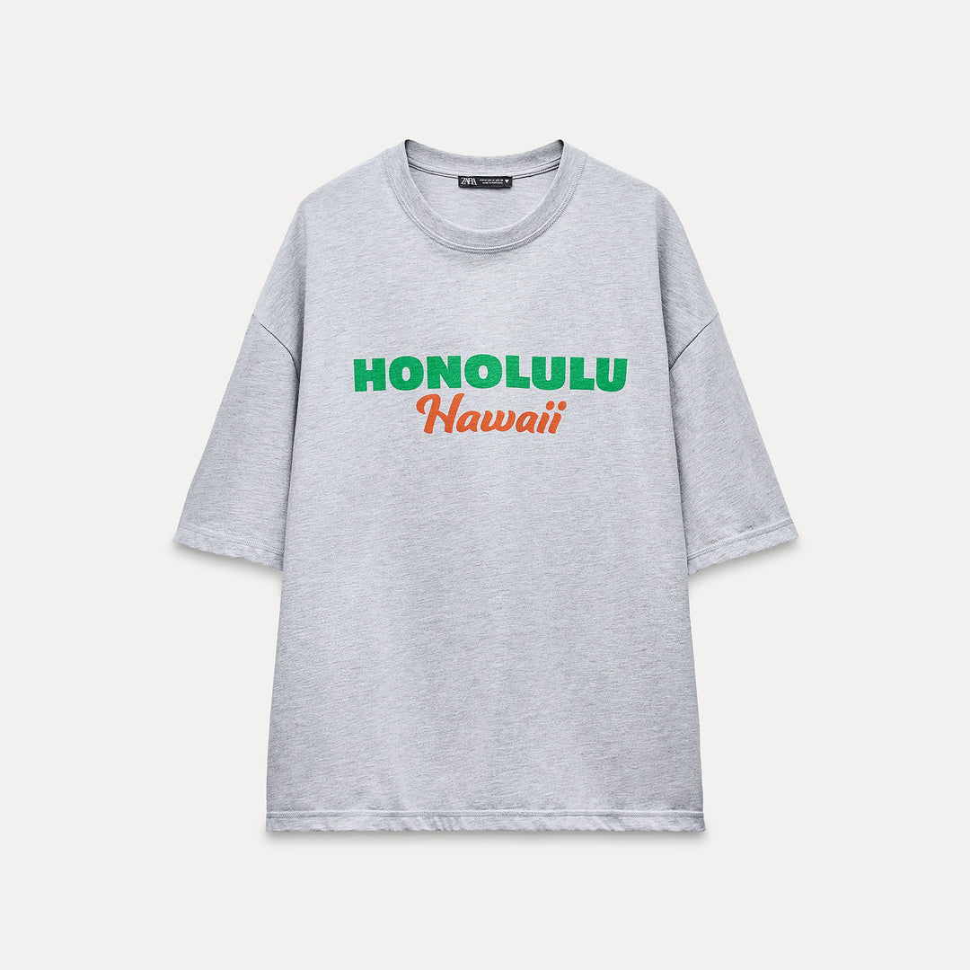 Moudda ZARA - T-shirt Texte Honolulu - Tunisie 1