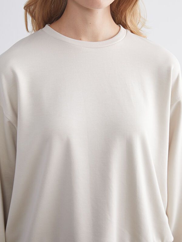 Moudda LC Waikiki - Sweatshirt en jersey Femme Beige clair - Tunisie 3