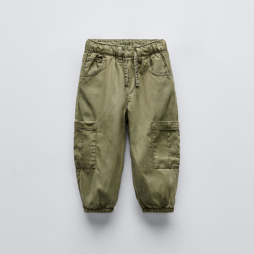 Moudda ZARA - Pantalon enfant Tencel/coton doublé, style cargo - Tunisie 1
