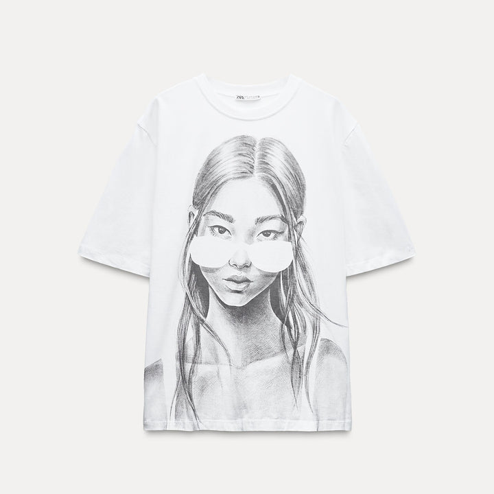 Moudda ZARA - T-shirt imprimé lunettes - Tunisie 1
