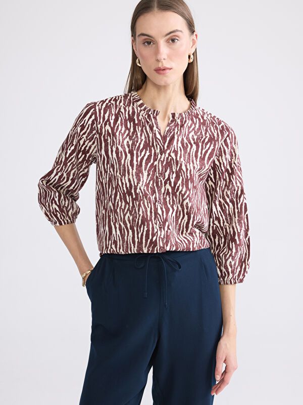 Moudda LC Waikiki - Chemise imprimée manches longues en tissu - Tunisie 1