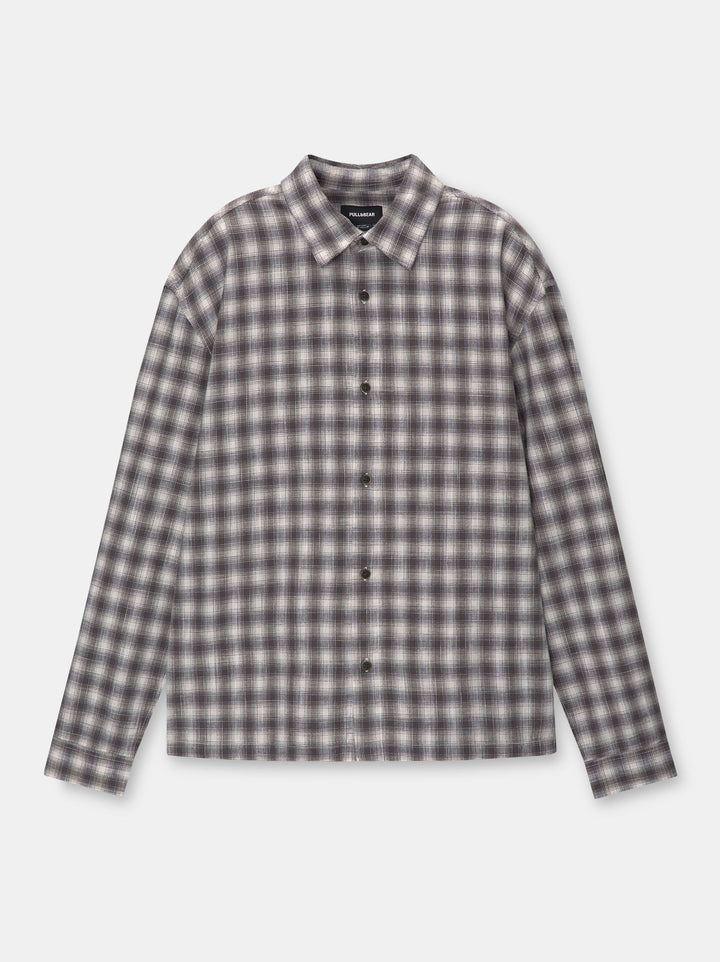 Moudda PULL & BEAR - Chemise Manches Longues Rustic Mini Check - Tunisie 1