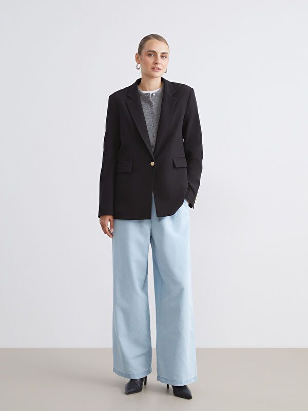 Moudda LC Waikiki - Pantalon tissé en denim Femme Canne indigo clair - Tunisie 1