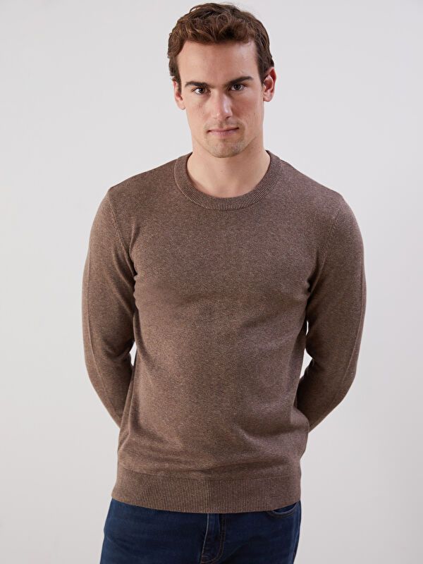 Moudda LC Waikiki - Pull en tricot Homme Mela marron clair - Tunisie 1