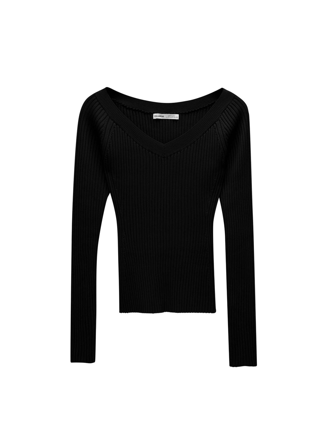 Moudda PULL & BEAR - Pull Col V Bardot Côtelé - Tunisie 1