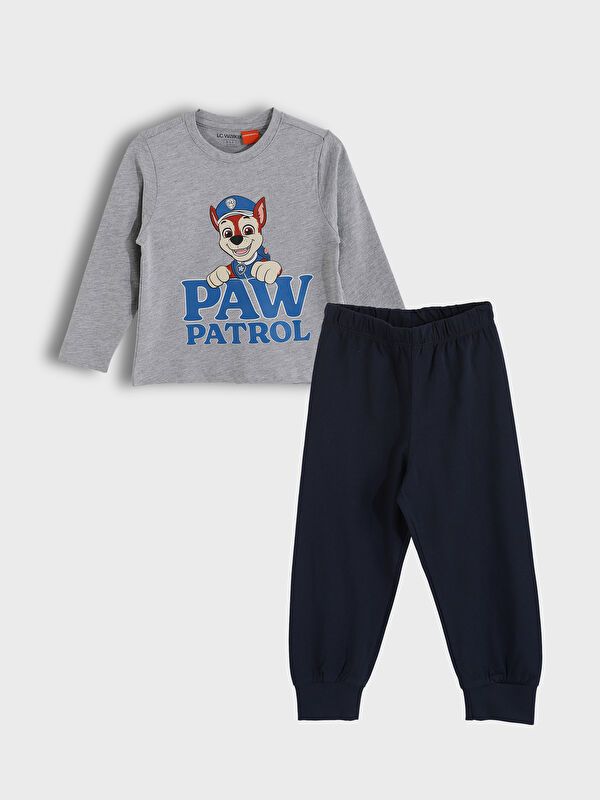 Moudda LC Waikiki - Pyjama en jersey manches longues Garçon Mélange gris clair - Tunisie 1