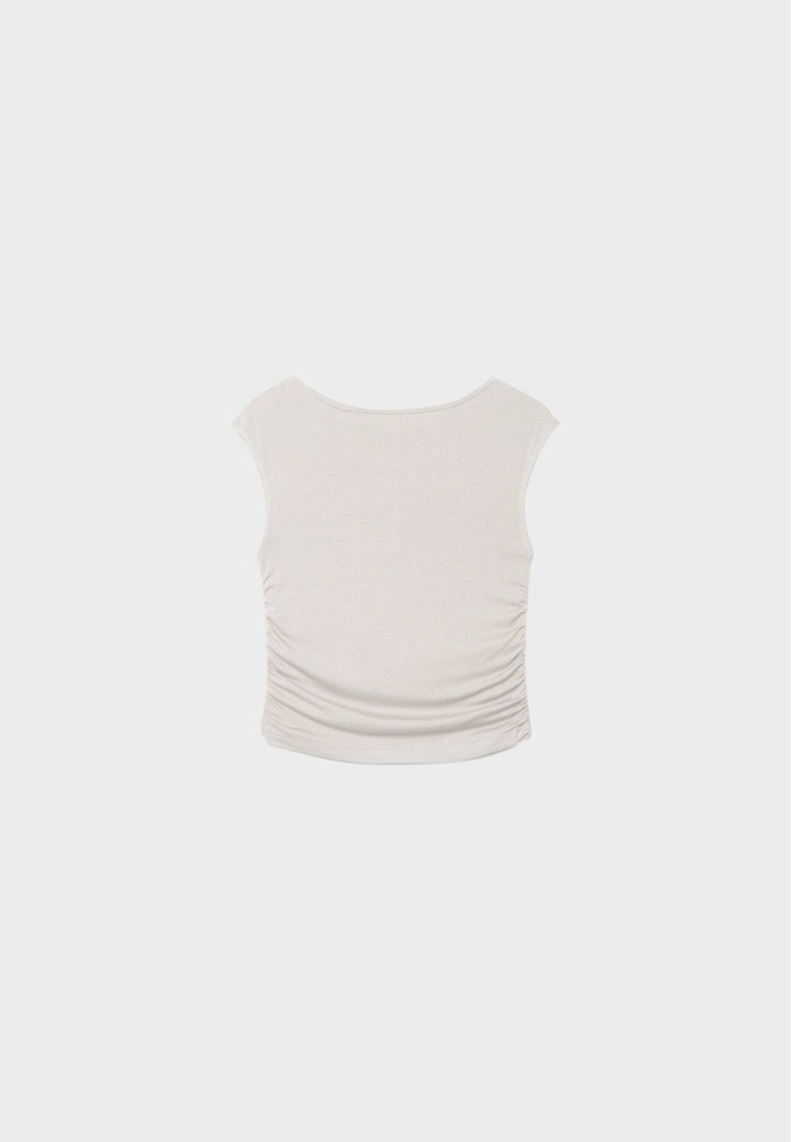 Moudda STRADIVARIUS - T-Shirt en Viscose Mini Manches Encolure Bateau - Tunisie 2