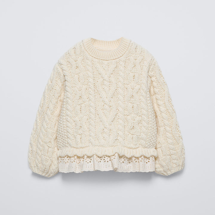Moudda ZARA - Pull Enfant - Tresses & Dentelle Bas (6T) - Tunisie 1
