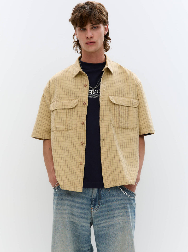 Moudda PULL & BEAR - Chemise - Carreaux & Doré - Tunisie 2
