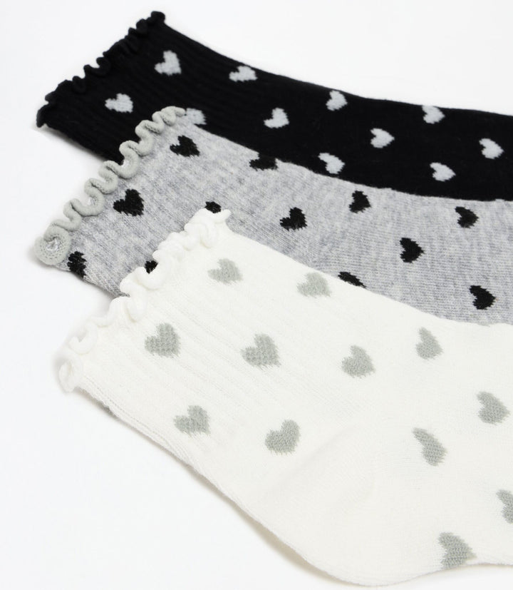 Moudda Lefties - Pack 3 Chaussettes Cheville - Curling Cœurs - Tunisie 3