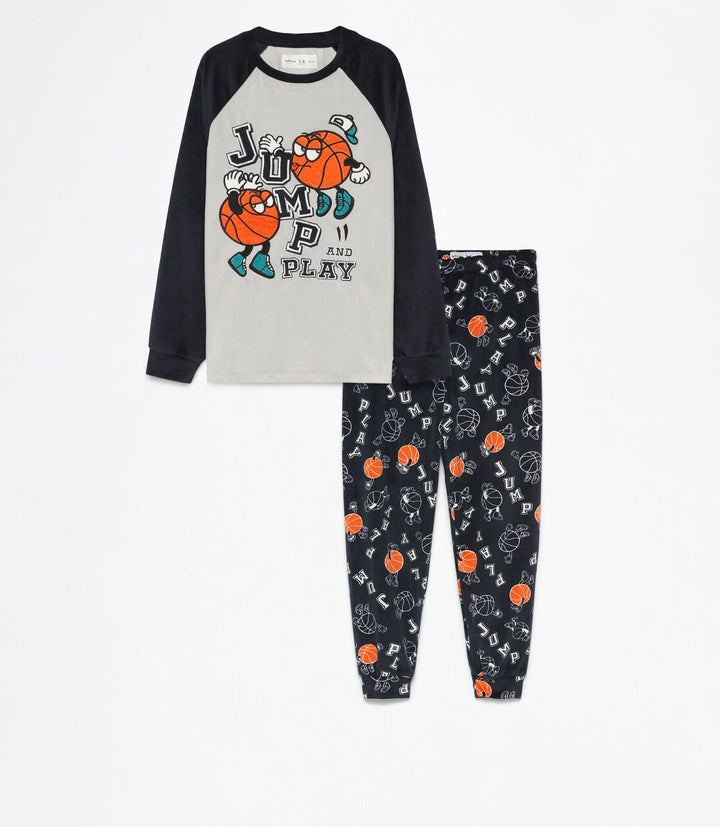 Moudda Lefties - Pyjama Velours - Patch Basketball Garçon - Tunisie 2