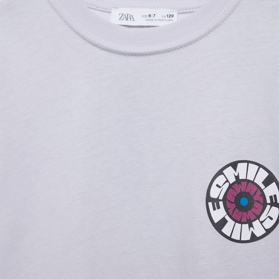 Moudda ZARA - T-shirt manches courtes imprimé cercle (bloquer Chine) - Tunisie 3
