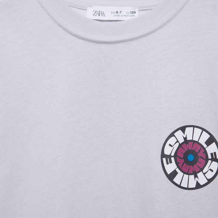 Moudda ZARA - T-shirt manches courtes imprimé cercle (bloquer Chine) - Tunisie 3