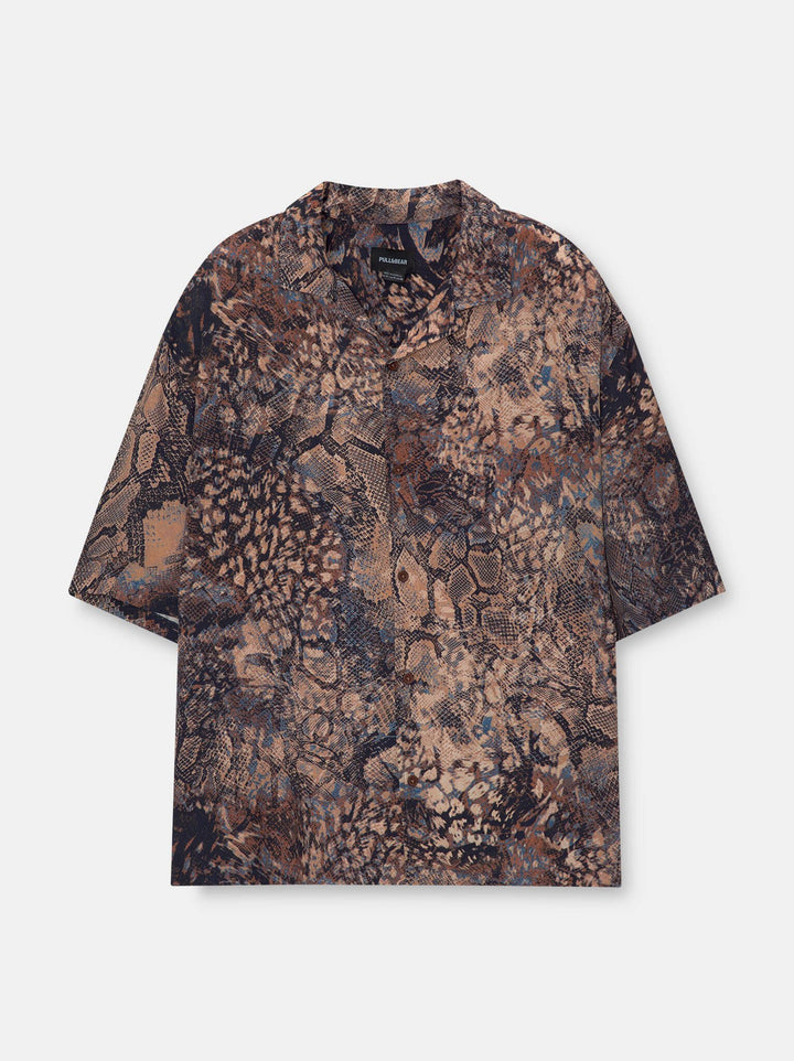 Moudda PULL & BEAR - Chemise Demi-Manches Imprimé Cobra Skin - Tunisie 5