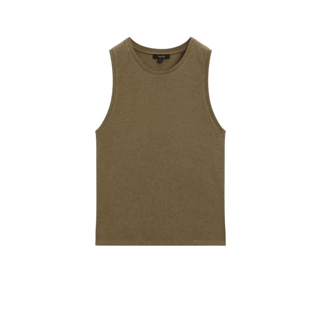 Moudda Massimo Dutti - T-shirt côtelé mélangé - Tunisie 2
