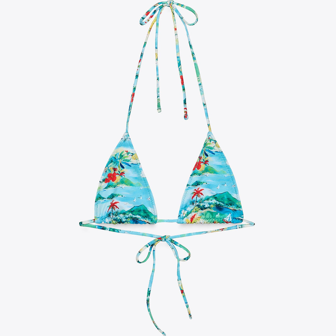 Moudda ZARA - Haut Bikini Triangle - Volant & Imprimé Tropical - Tunisie 1