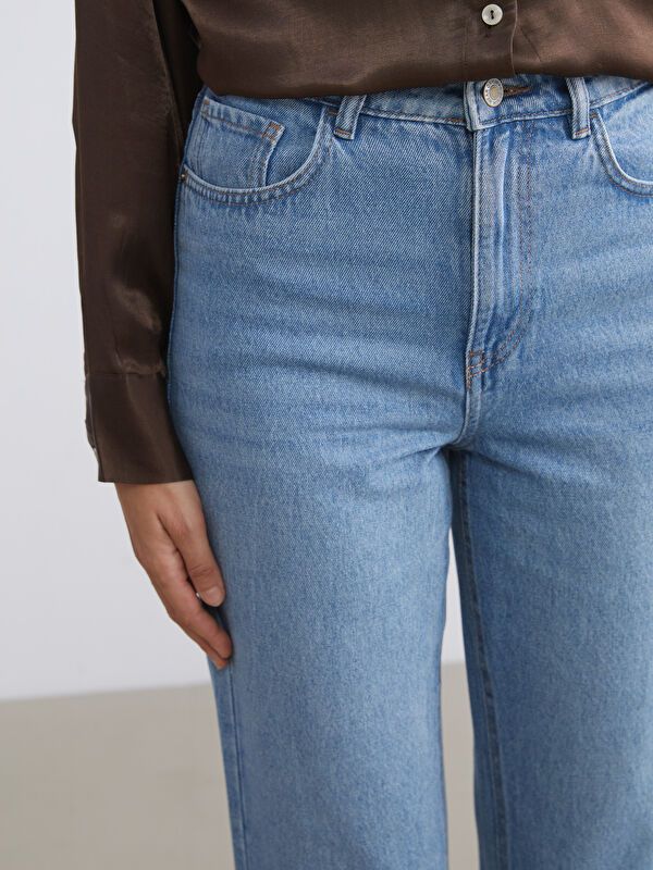 Moudda LC Waikiki - Pantalon jean tissé basique Femme Rodéo mid indigo - Tunisie 3