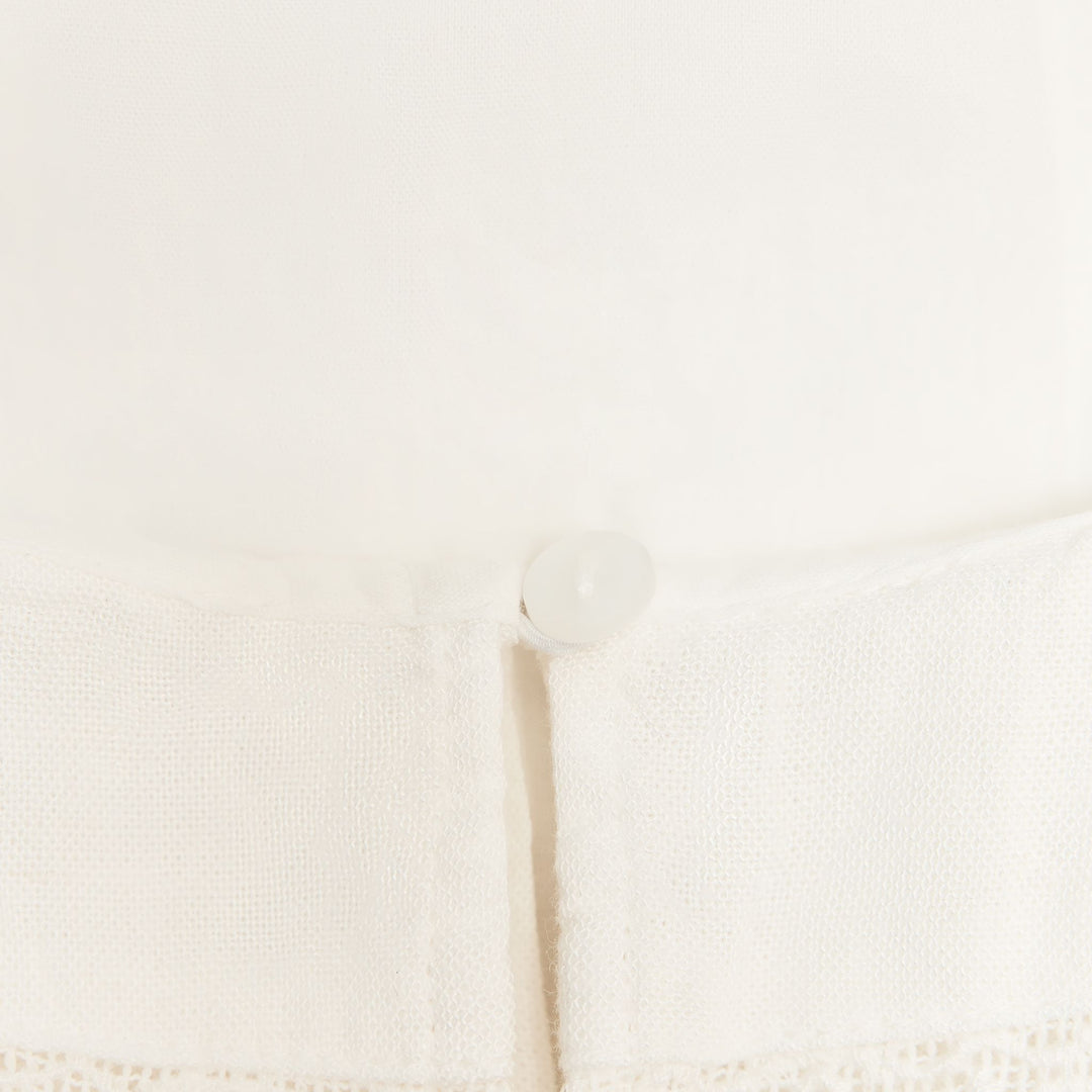 Moudda ZARA - Robe Courte Lin Bretelles - Broderie Bas & Double Cape - Tunisie 3