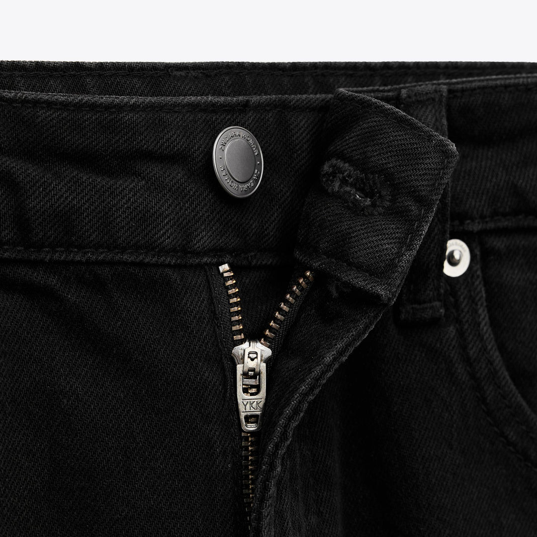 Moudda ZARA - Jean - Taille Haute, Relax & Noir Lavé - Tunisie 4
