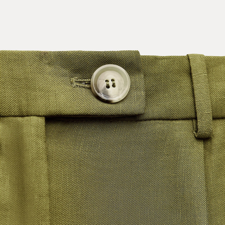 Moudda ZARA - Set pantalon en lin pinces passantes bouton - Tunisie 3