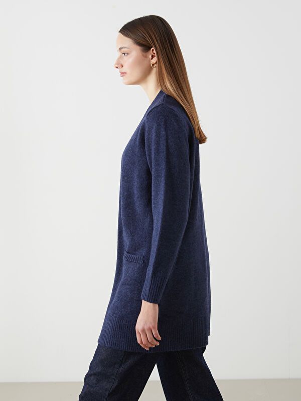 Moudda LC Waikiki - Cardigan tricot épais Femme Mélange indigo - Tunisie 1