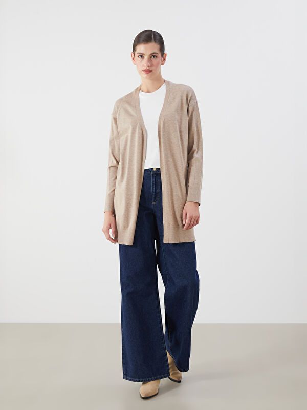 Moudda LC Waikiki - Cardigan fin en tricot Femme Mélange de chameau - Tunisie 2