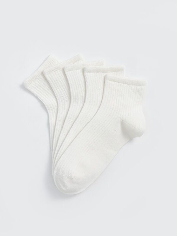 Moudda LC Waikiki - Chaussettes cheville couleur Écru pour femmes - Tunisie 2