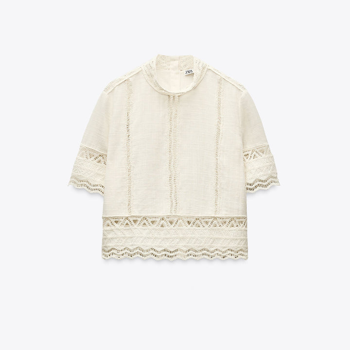 Moudda ZARA - Chemise Crochet - Manches Courtes - Tunisie 1