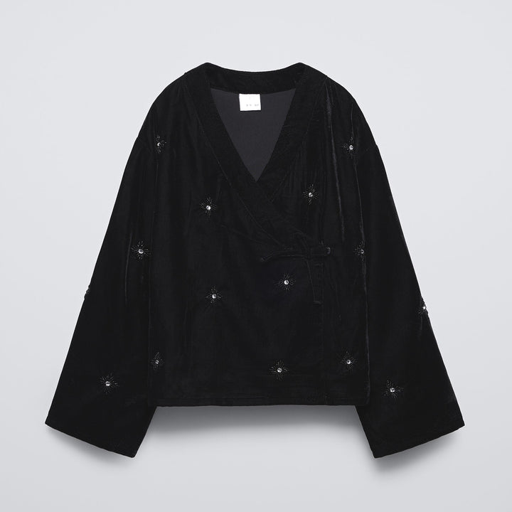 Moudda ZARA - Kimono fille en velours, broderie perles - Tunisie 1